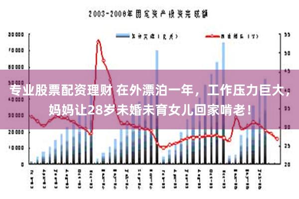 专业股票配资理财 在外漂泊一年，工作压力巨大，妈妈让28岁未婚未育女儿回家啃老！